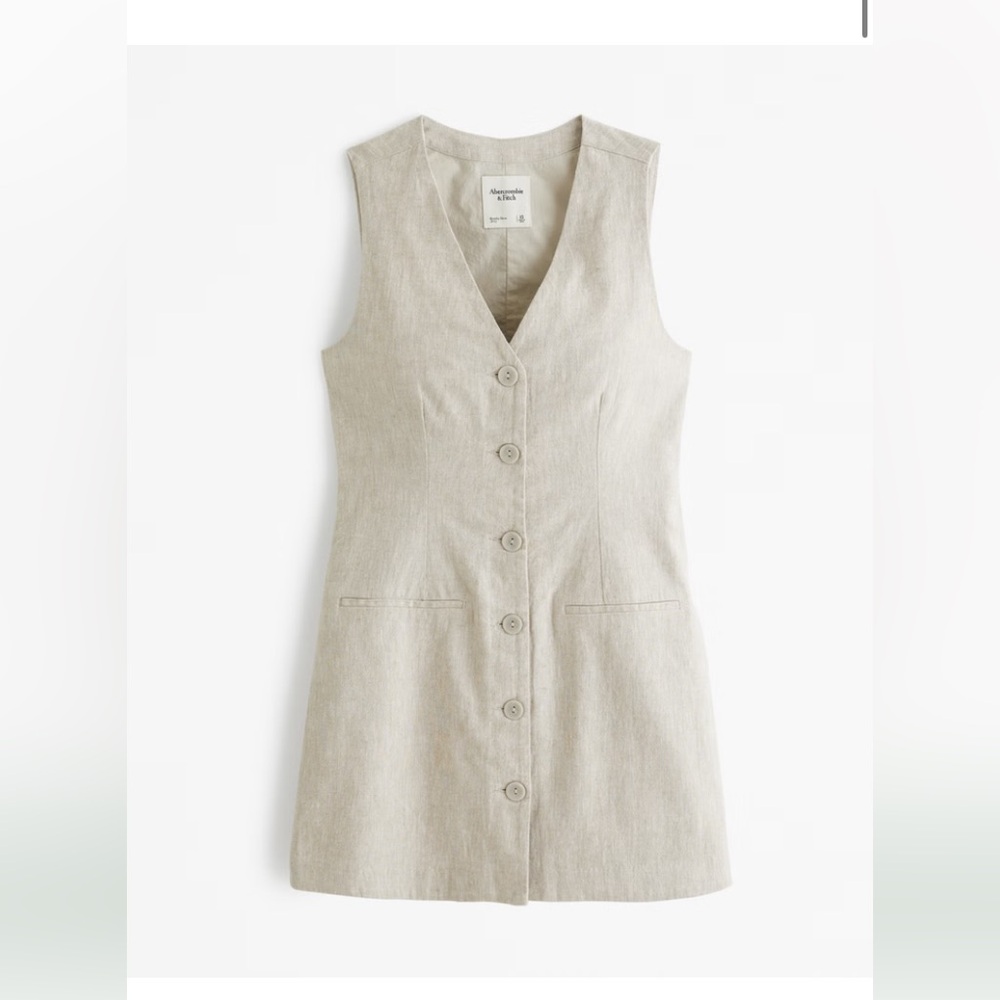 The A&F Mara Linen-Blend Vest Mini Dress